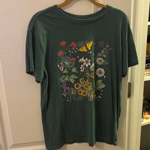 Floral Graphic Short Sleeve Tee - Green